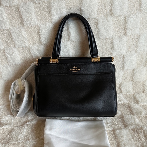 Coach Handbags - NWT! RARE! 31918 Coach x Selena Gomez Women's Bag Black Leather Grace 20 Satchel